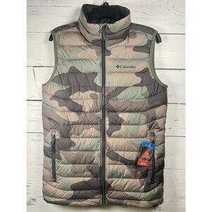 Columbia Omni Heat Vest Jacket Men S Camouflage Authentic Zip Pockets -NWT